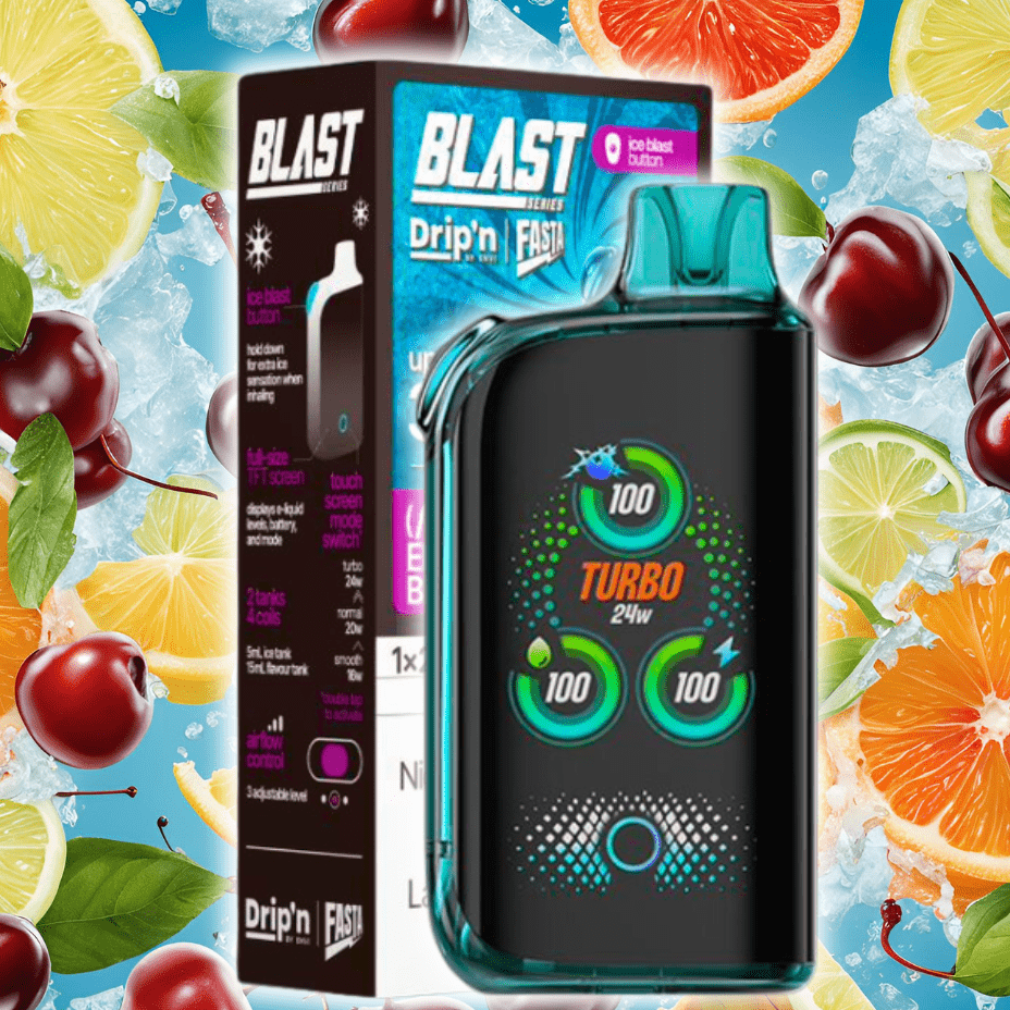 Envi Drip'n x Fasta Blast 30K Disposable Vape-Electric Fruit Blast 20mg / 30000 Puffs Morden Vape SuperStore and Cannabis Manitoba Canada