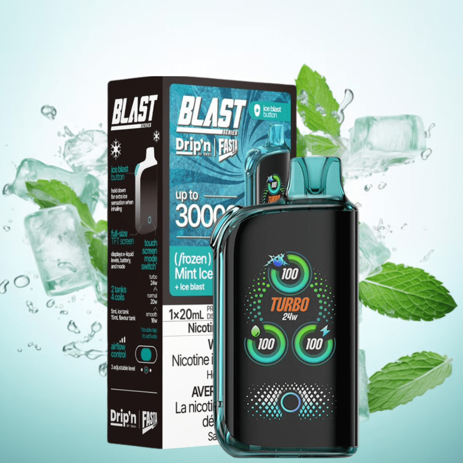 Envi Drip'n x Fasta Blast 30K Disposable Vape-Mint Ice Morden Vape SuperStore and Cannabis Manitoba Canada