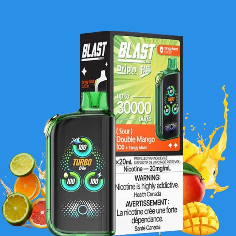 Envi Drip'n x Fasta Blast 30K Disposable Vape-Sour Double Mango Ice 30000 Puffs Morden Vape SuperStore and Cannabis Manitoba Canada