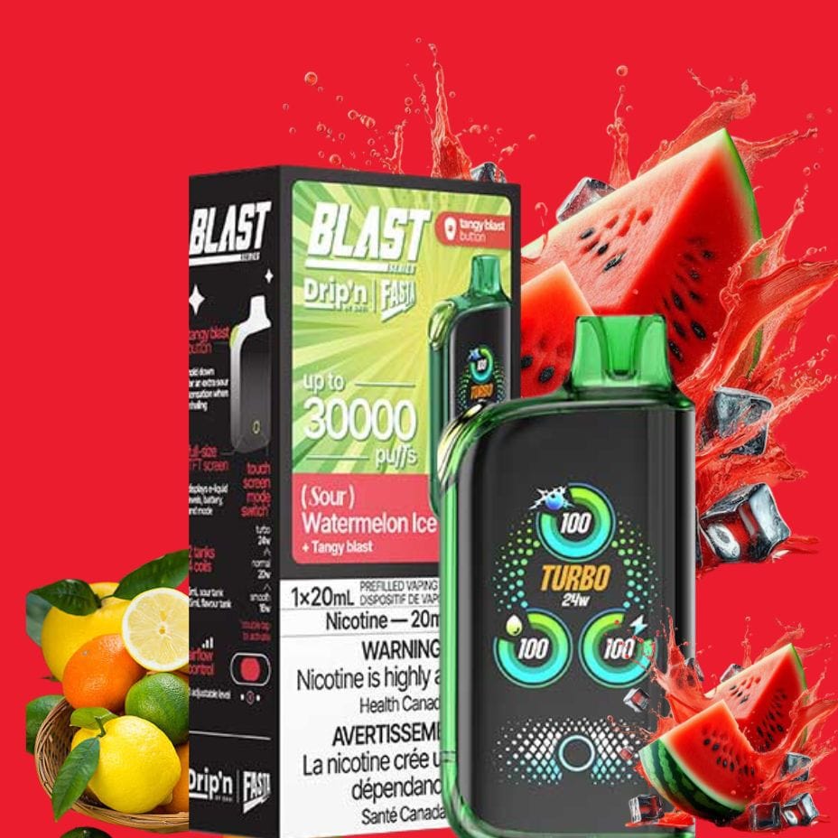 Envi Drip'n x Fasta Blast 30K Disposable Vape-Sour Watermelon Ice 30000 Puffs Morden Vape SuperStore and Cannabis Manitoba Canada