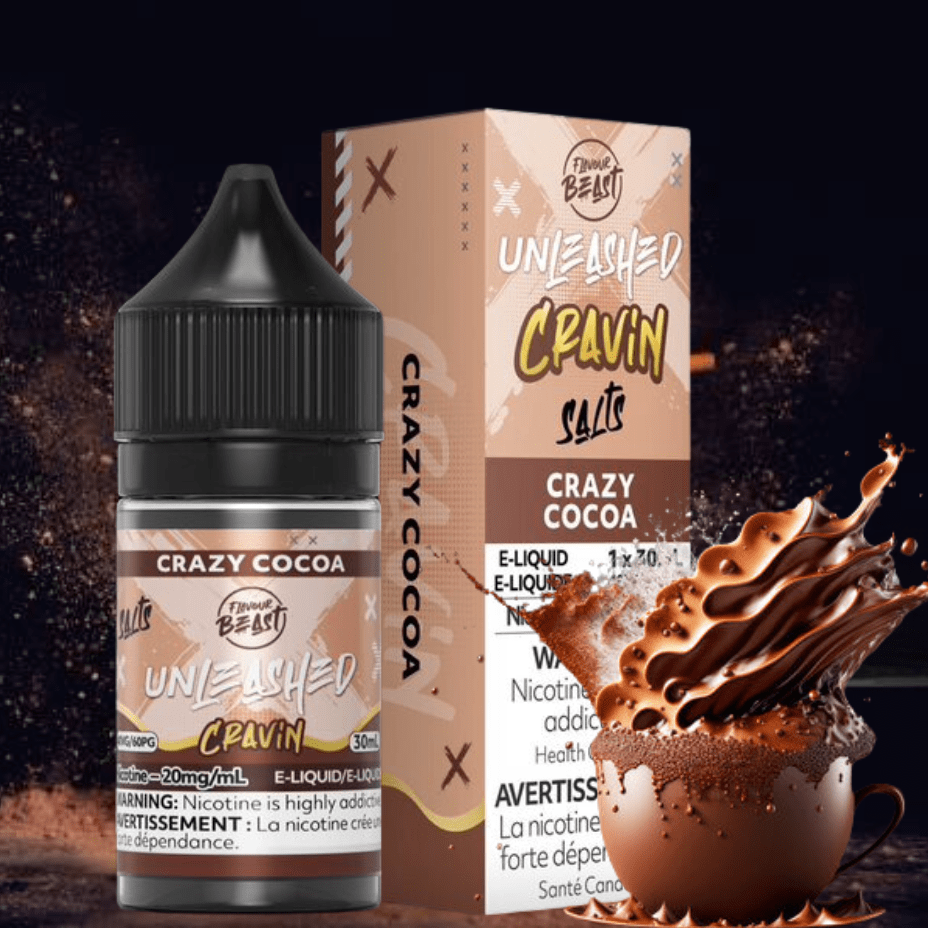 Flavor Beast Unleashed Cravin Salts-Crazy Cocoa 30ml / 20mg Morden Vape SuperStore and Cannabis Manitoba Canada