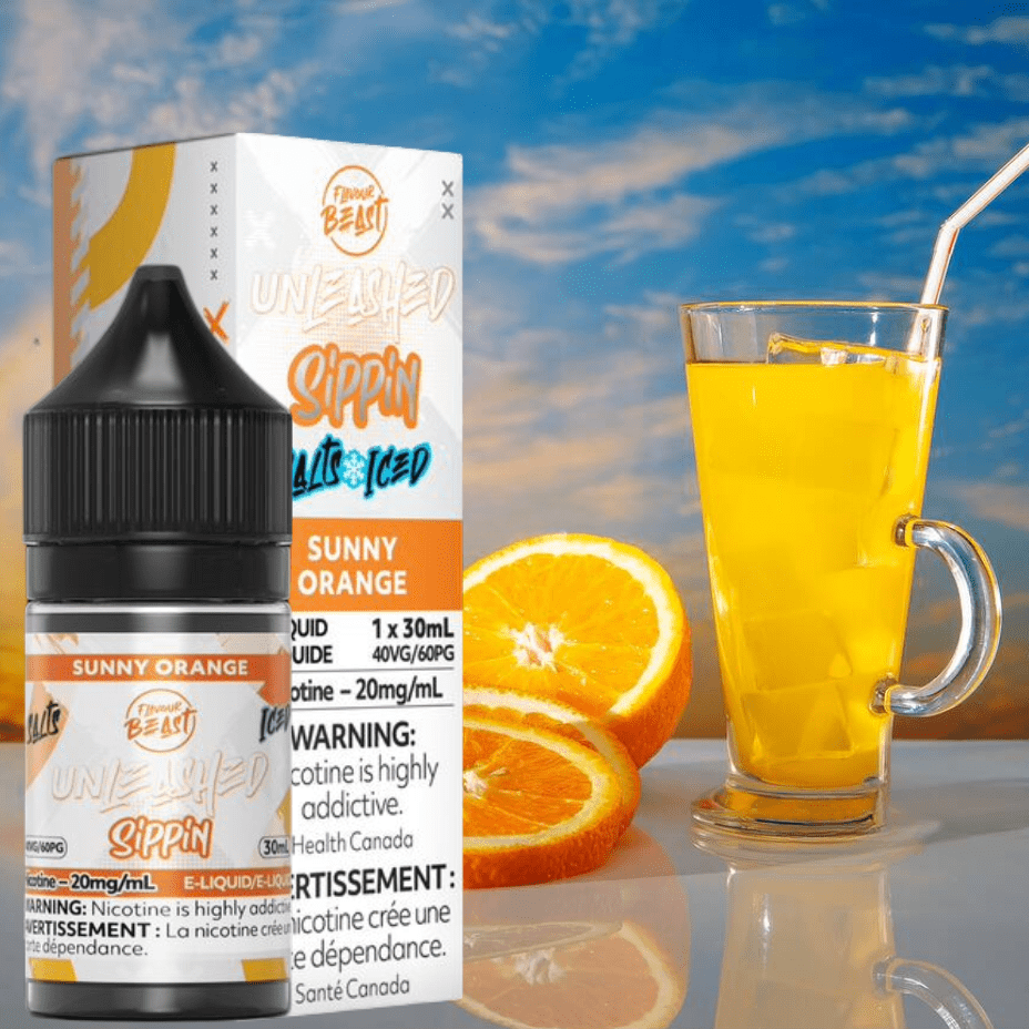 Flavor Beast Unleashed Sippin Salts-Sunny Orange 30ml / 20mg Morden Vape SuperStore and Cannabis Manitoba Canada