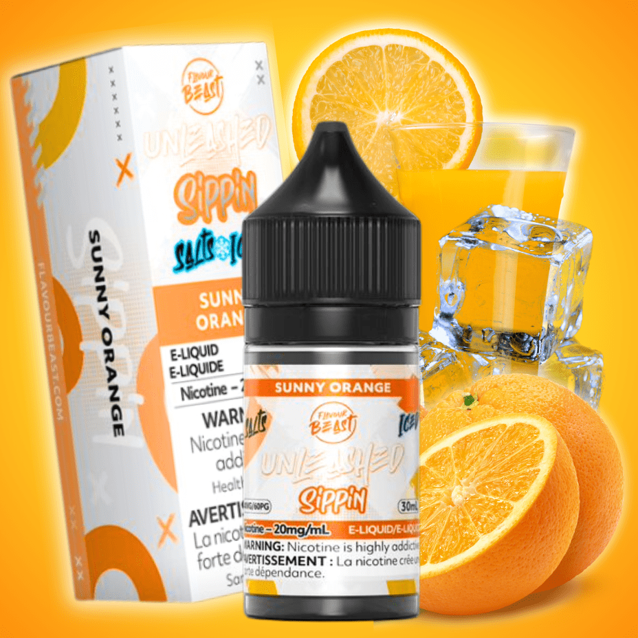 Flavor Beast Unleashed Sippin Salts-Sunny Orange 30ml / 20mg Morden Vape SuperStore and Cannabis Manitoba Canada