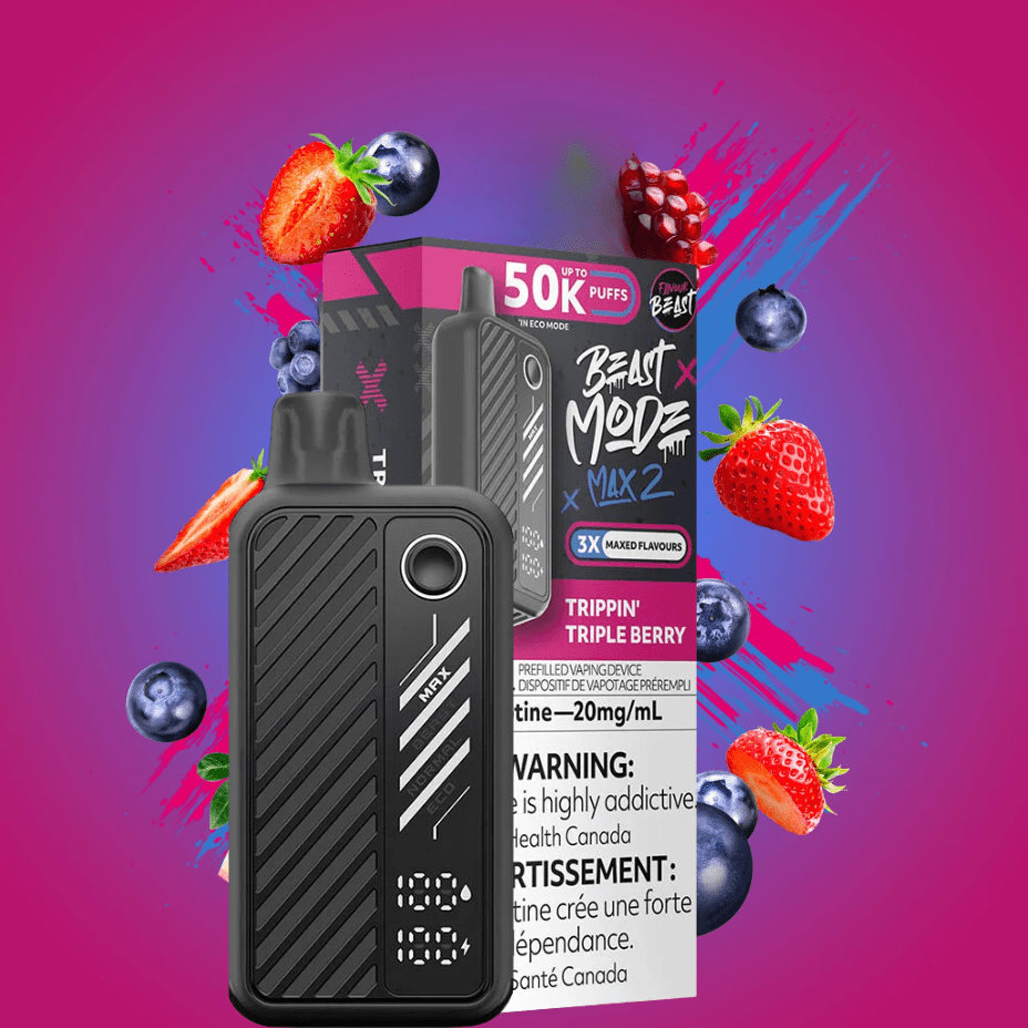 Flavour Beast Max 2 Disposable Vape-Trippin Triple Berry Vapexcape Vape and Bong Shop Regina Saskatchewan