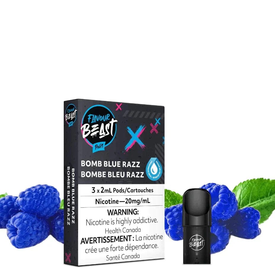 Flavour Beast Pods Bomb Blue Razz (STLTH Compatible) 20mg Morden Vape SuperStore and Cannabis Manitoba Canada