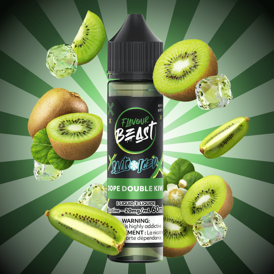 Flavour Beast Salt-Dope Double Kiwi-60ml 60mL / 20mg Morden Vape SuperStore and Cannabis Manitoba Canada