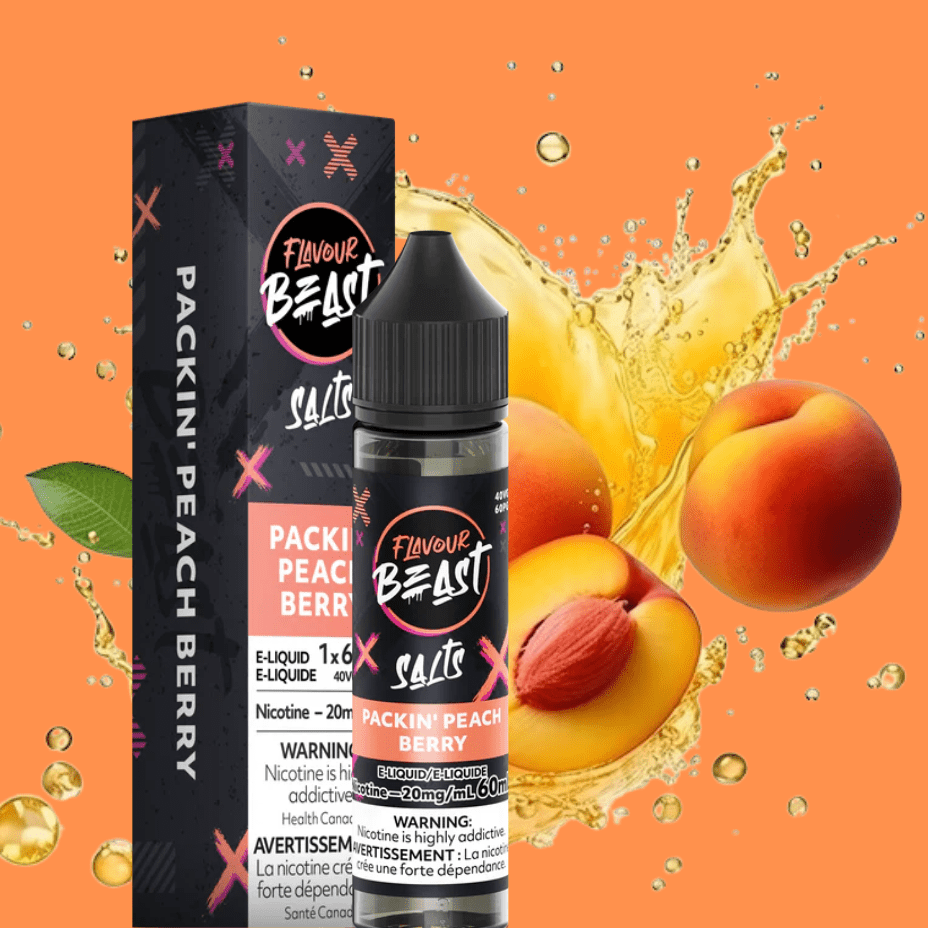 Flavour Beast Salt-Packin' Peach Berry-60ml 60ml / 20mg Morden Vape SuperStore and Cannabis Manitoba Canada