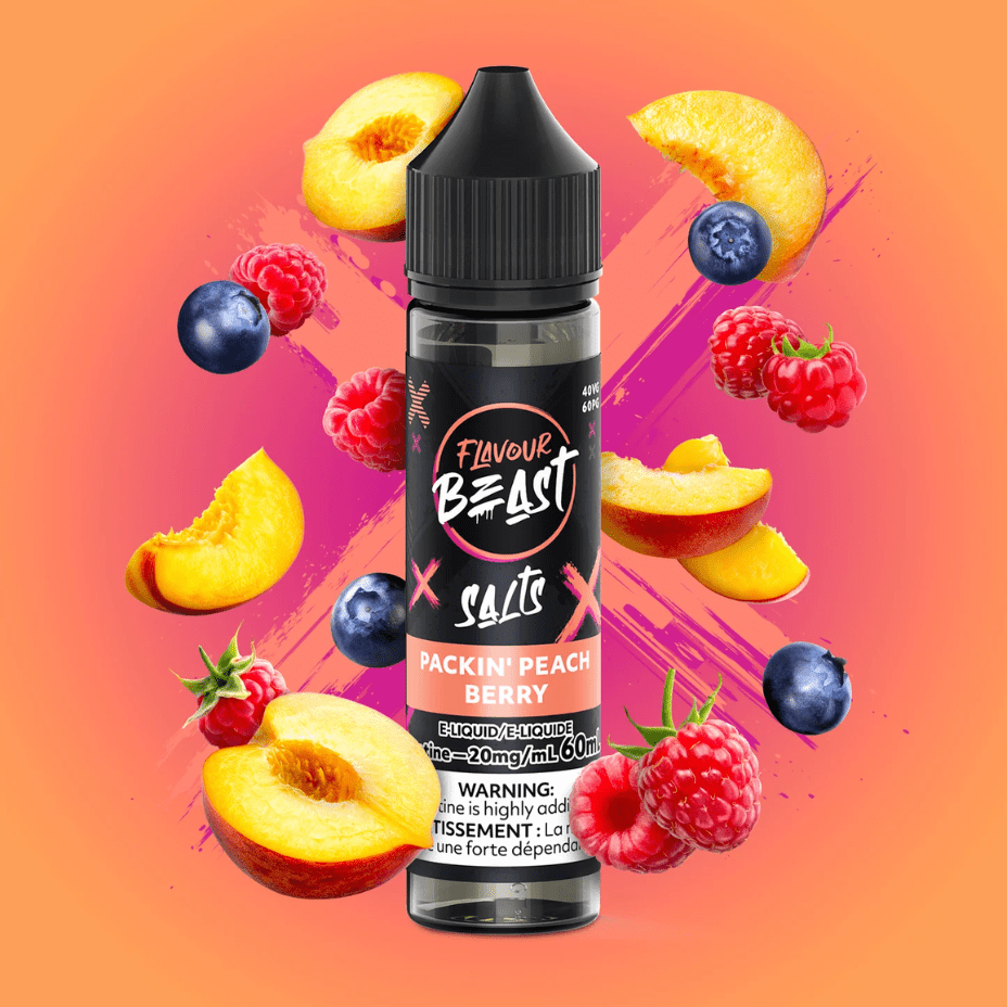 Flavour Beast Salt-Packin' Peach Berry-60ml 60ml / 20mg Morden Vape SuperStore and Cannabis Manitoba Canada