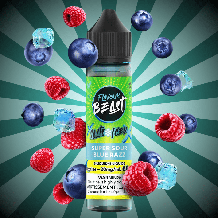 Flavour Beast Salt-Super Sour Blue Razz-60ml 60mL / 20mg Morden Vape SuperStore and Cannabis Manitoba Canada