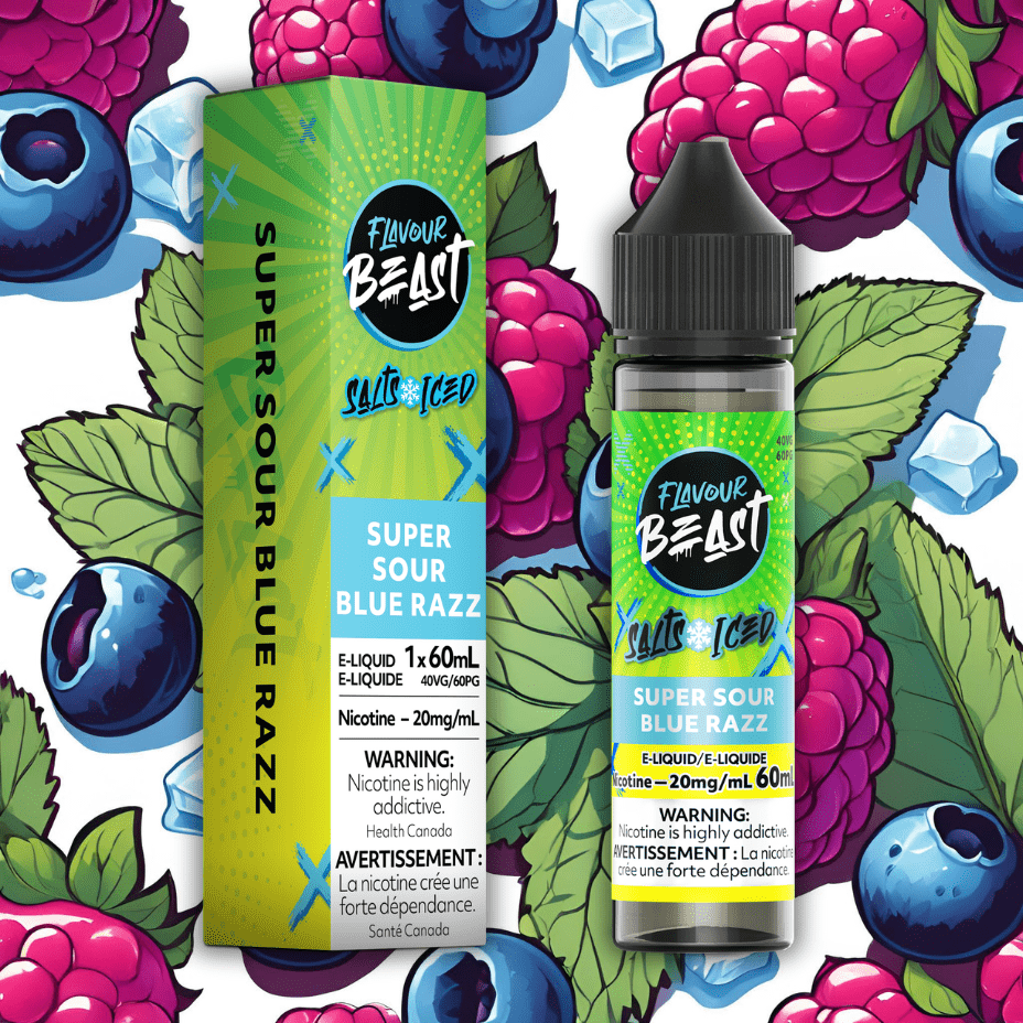 Flavour Beast Salt-Super Sour Blue Razz-60ml 60mL / 20mg Morden Vape SuperStore and Cannabis Manitoba Canada