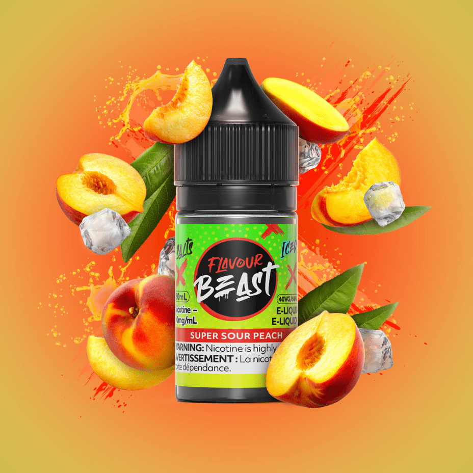 Flavour Beast Salt-Super Sour Peach 30ml / 20mg Morden Vape SuperStore and Cannabis Manitoba Canada