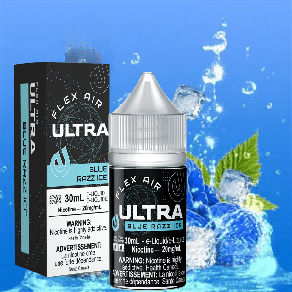 Flex Air Ultra Salt-Blue Razz Ice Morden Vape SuperStore and Cannabis Manitoba Canada