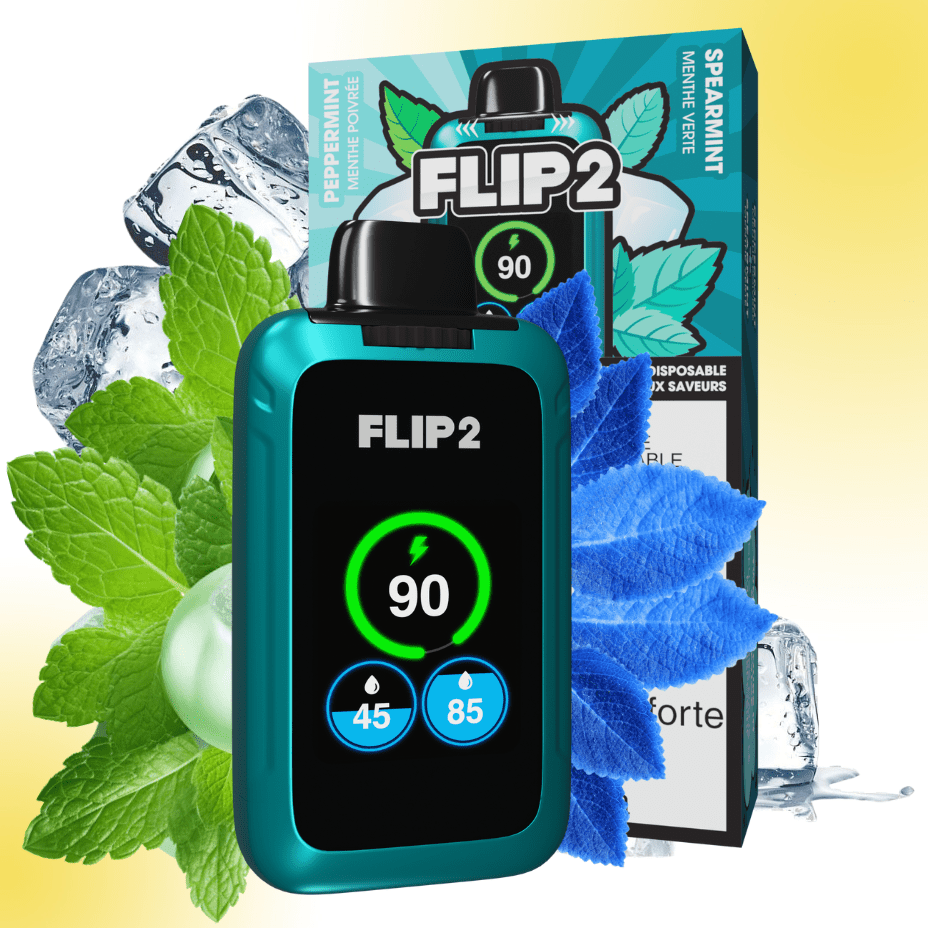 Flip Bar 2 Disposable Vape-Peppermint and Spearmint 11000 Puffs Morden Vape SuperStore and Cannabis Manitoba Canada