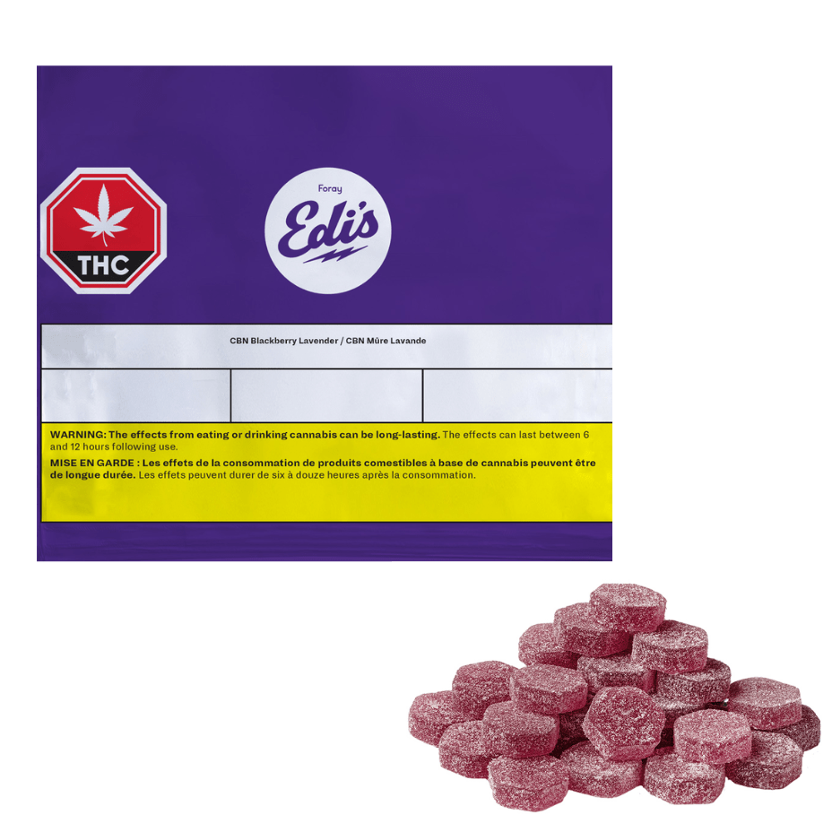 Foray CBN-CBD Blackberry Lavender Gummies-30pk 30 Pack Morden Vape SuperStore and Cannabis Manitoba Canada