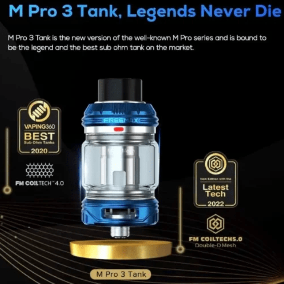 Freemax M Pro 3 Sub-Ohm Tank-5ml Blue Morden Vape SuperStore and Cannabis Manitoba Canada