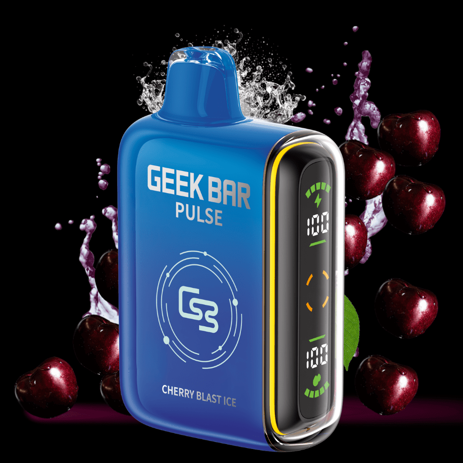 Geek Bar Pulse 9000 Disposable Vape - Cherry Blast Ice 9000 Puffs / 20mg Morden Vape SuperStore and Cannabis Manitoba Canada