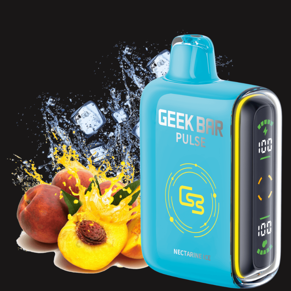 Geek Bar Pulse 9000 Disposable Vape-Nectarine Ice 20mg / 9000 Puffs Morden Vape SuperStore and Cannabis Manitoba Canada