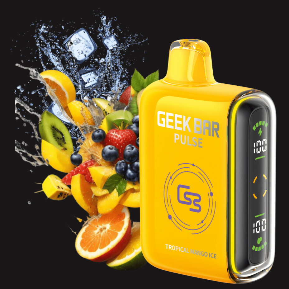 Geek Bar Pulse 9000 Disposable Vape-Tropical Mango Ice 20mg / 9000 Puffs Morden Vape SuperStore and Cannabis Manitoba Canada