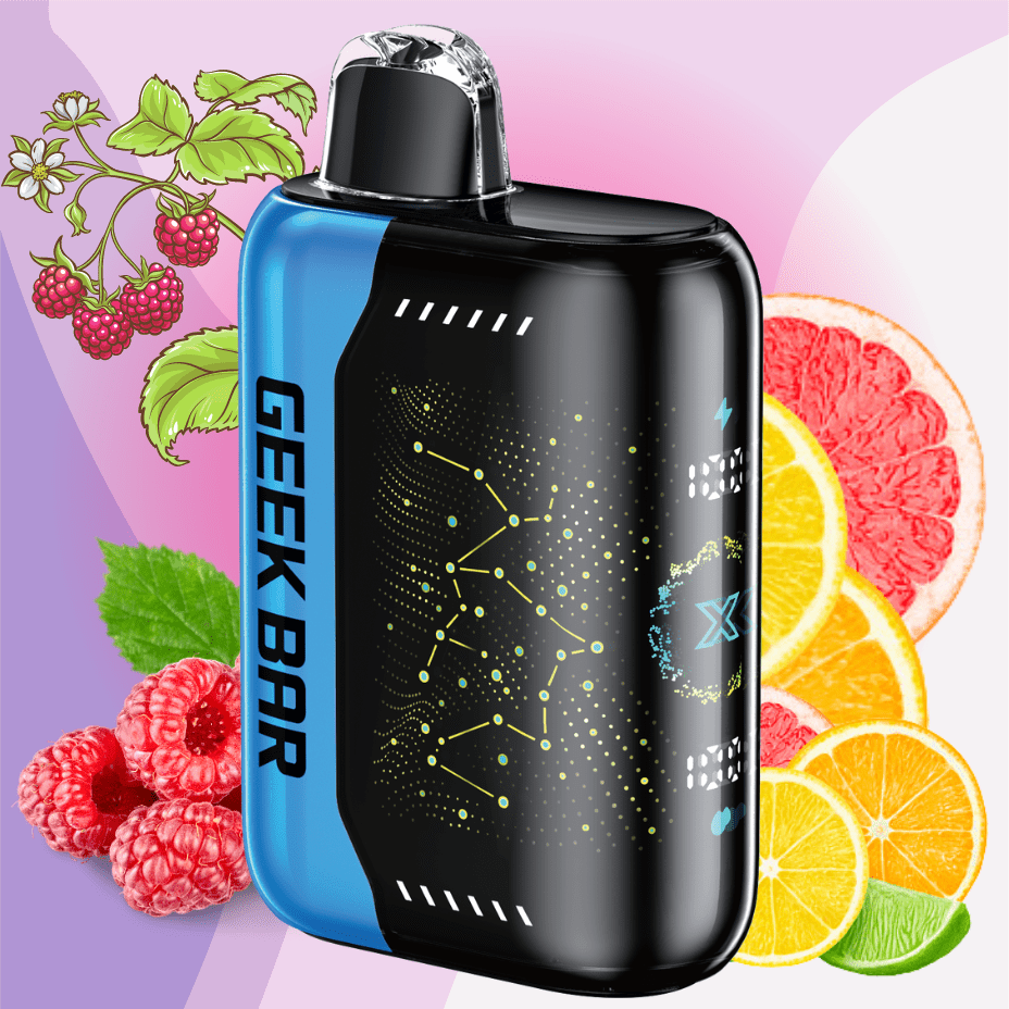 Geek Bar Pulse X 25K Disposable Vape-Raspberry Citrus Ice 25000 Puffs / 20mg Morden Vape SuperStore and Cannabis Manitoba Canada