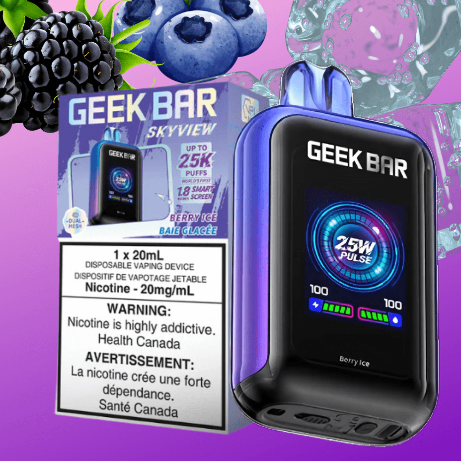 Geek Bar Skyview 25K Disposable Vape - Berry Ice 25000 Puffs / 20mg Morden Vape SuperStore and Cannabis Manitoba Canada