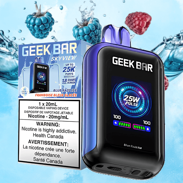 Geek Bar Skyview 25K Disposable Vape - Blue Razz Ice 25000 Puffs / 20mg Morden Vape SuperStore and Cannabis Manitoba Canada