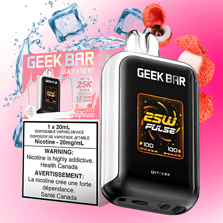 Geek Bar Skyview 25K Disposable Vape -Lychee Ice 25000 Puffs / 20mg Morden Vape SuperStore and Cannabis Manitoba Canada