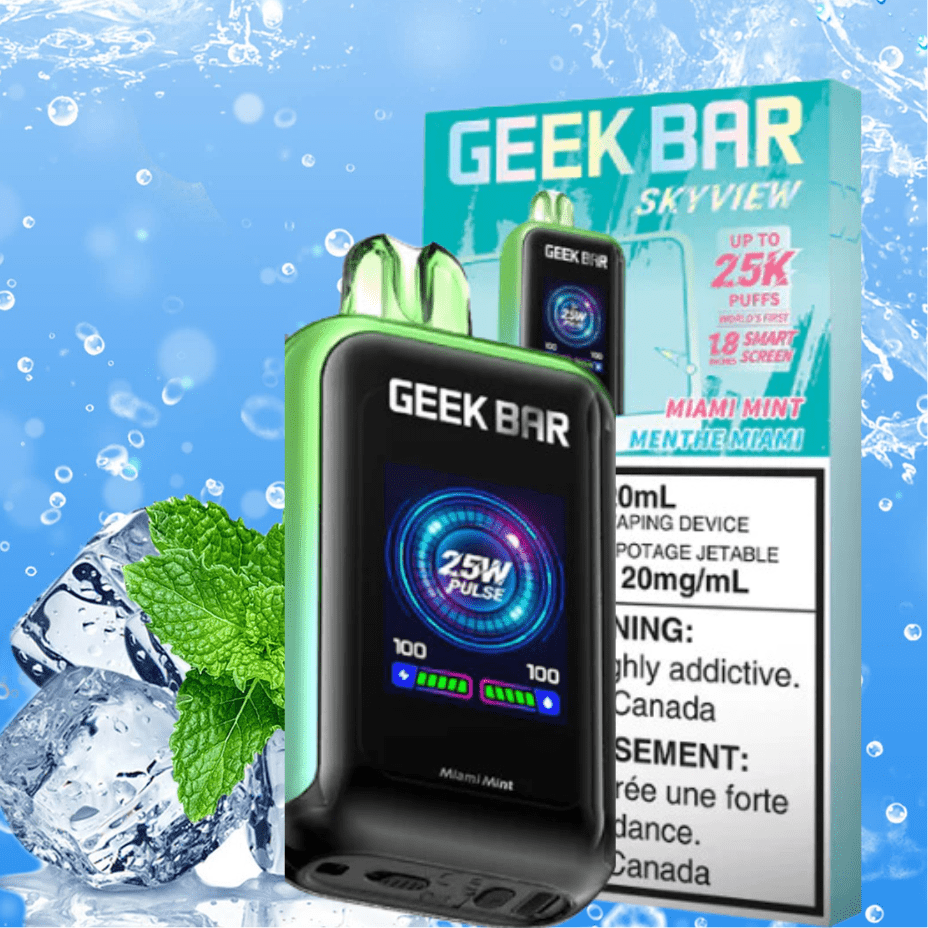 Geek Bar Skyview 25K Disposable Vape-Miami Mint Morden Vape SuperStore and Cannabis Manitoba Canada