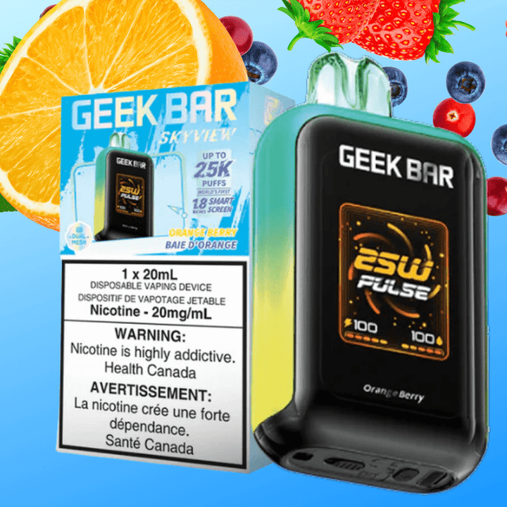 Geek Bar Skyview 25K Disposable Vape - Orange Berry 25000 Puffs / 20mg Morden Vape SuperStore and Cannabis Manitoba Canada