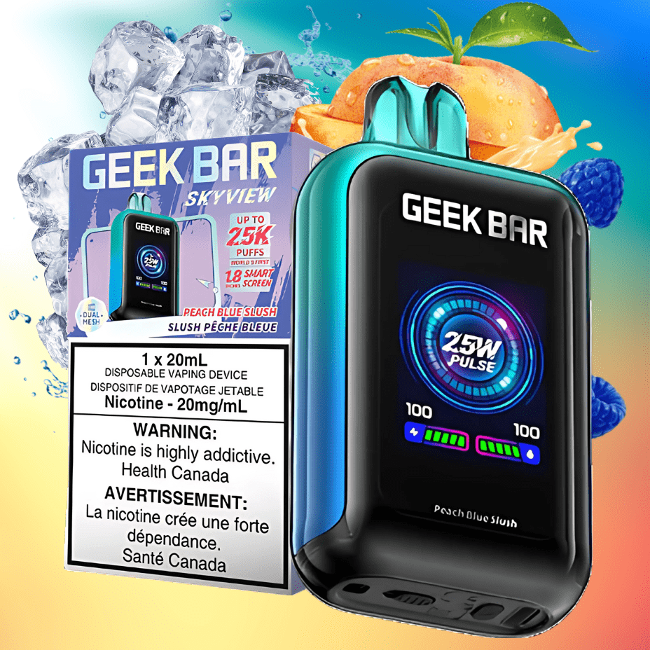 Geek Bar Skyview 25K Disposable Vape - Peach Blue Raspberry Slush 25000 Puffs / 20mg Morden Vape SuperStore and Cannabis Manitoba Canada