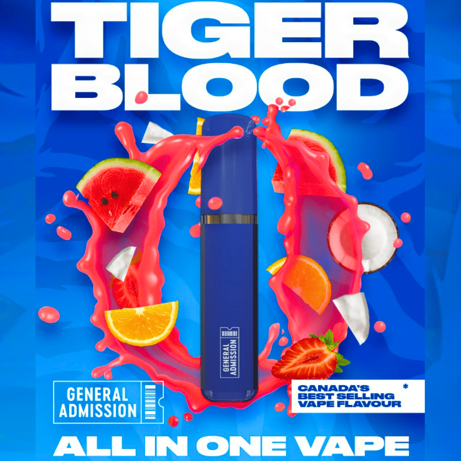 General Admission Tiger Blood Disposable Vape-0.3g 0.3g Morden Vape SuperStore and Cannabis Manitoba Canada