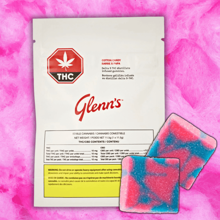 Glenn's Cotton Clouds THC Gummy 1x10mg 1x10mg Morden Vape SuperStore and Cannabis Manitoba Canada