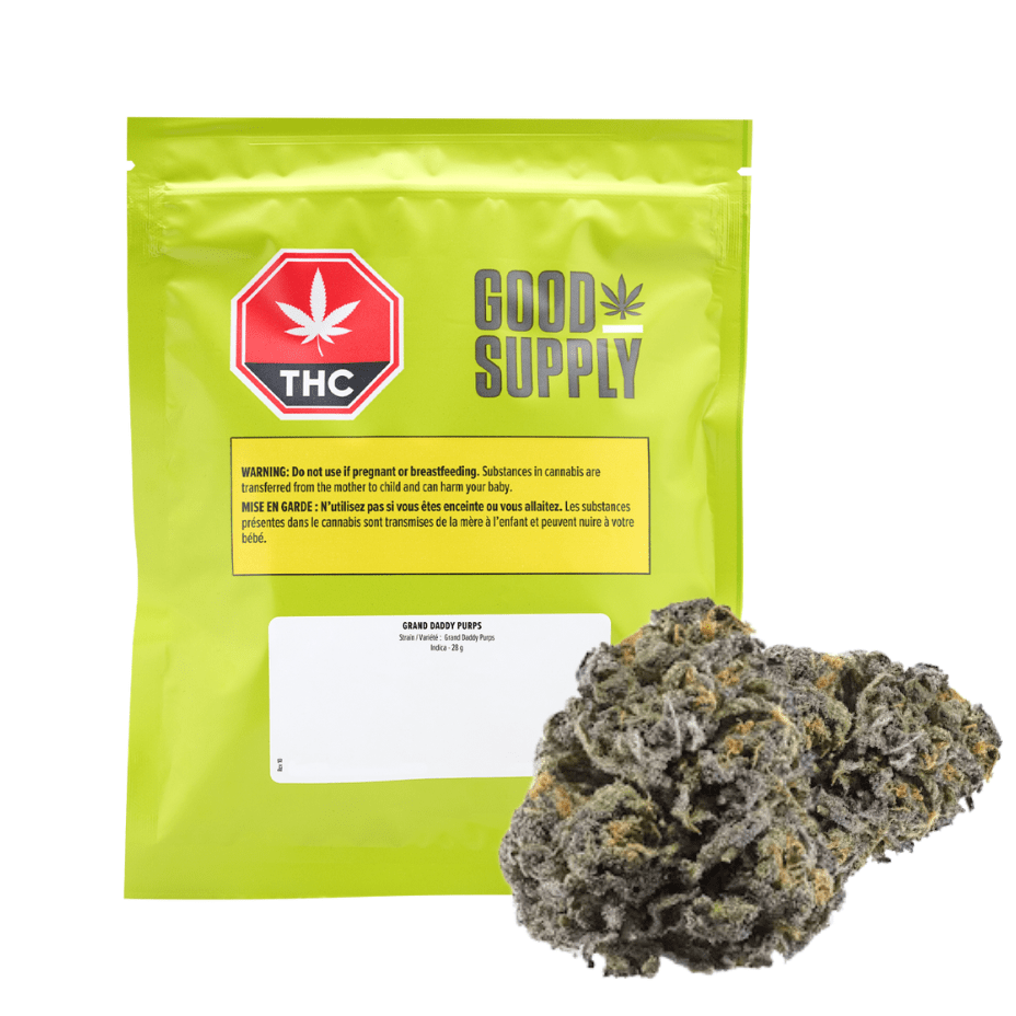 Good Supply Grand Daddy Purps Indica Flower-28g 28g Morden Vape SuperStore and Cannabis Manitoba Canada