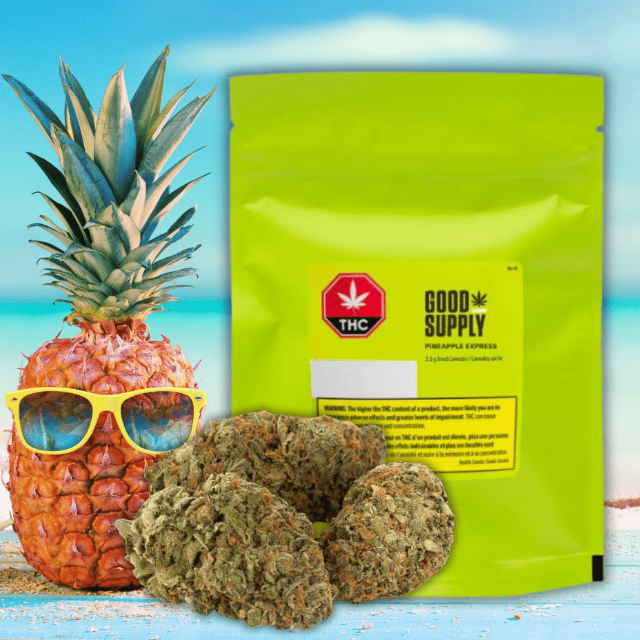 Good Supply Pineapple Express Sativa Hybrid Flower-3.5g 3.5g Morden Vape SuperStore and Cannabis Manitoba Canada