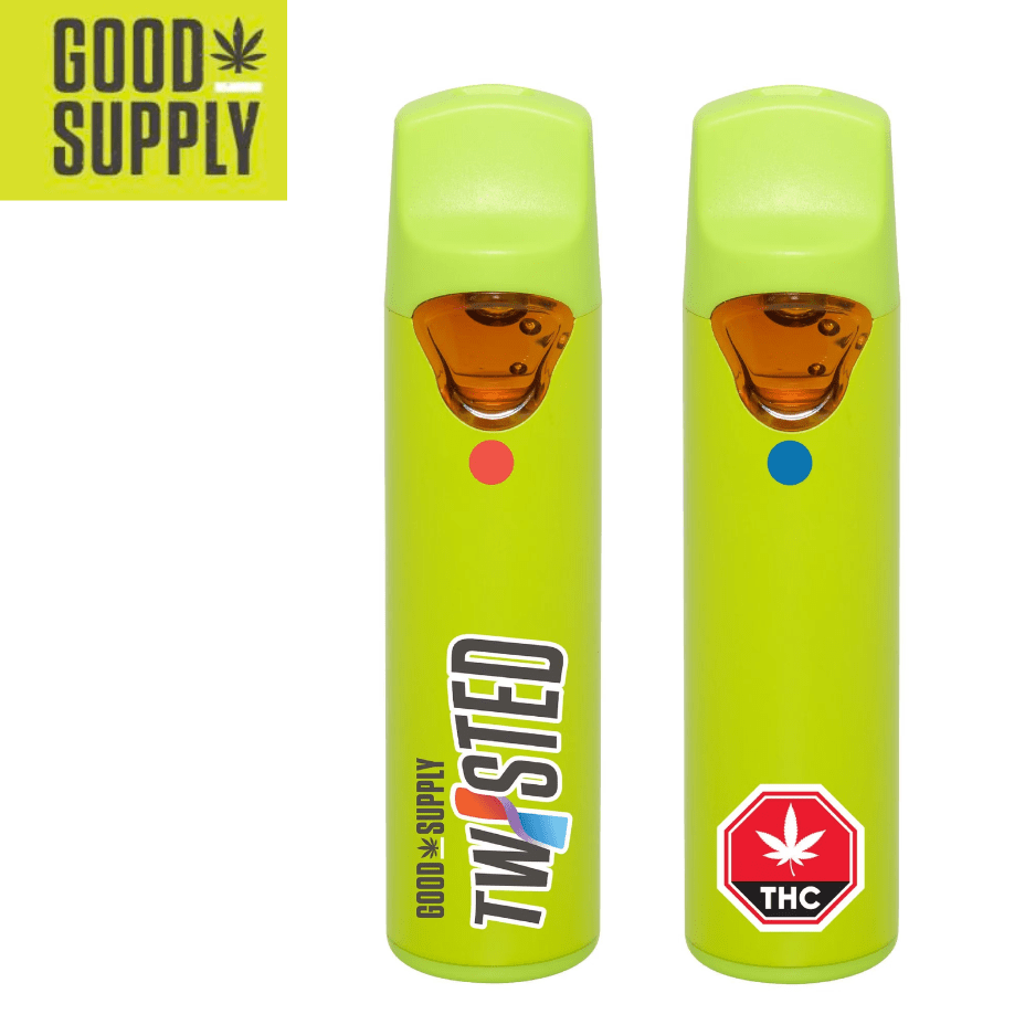 Good Supply Twisted Orange Swirl & Strawberry Freeze Disposable Vape Pen 1.2g Morden Vape SuperStore and Cannabis Manitoba Canada