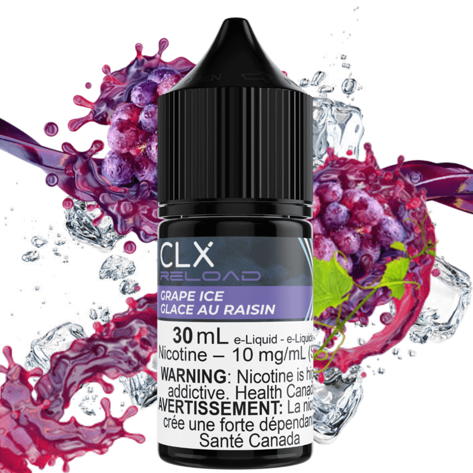 Grape Ice Salt by CLX Reload E-Liquid 30mL / 10mg Morden Vape SuperStore and Cannabis Manitoba Canada