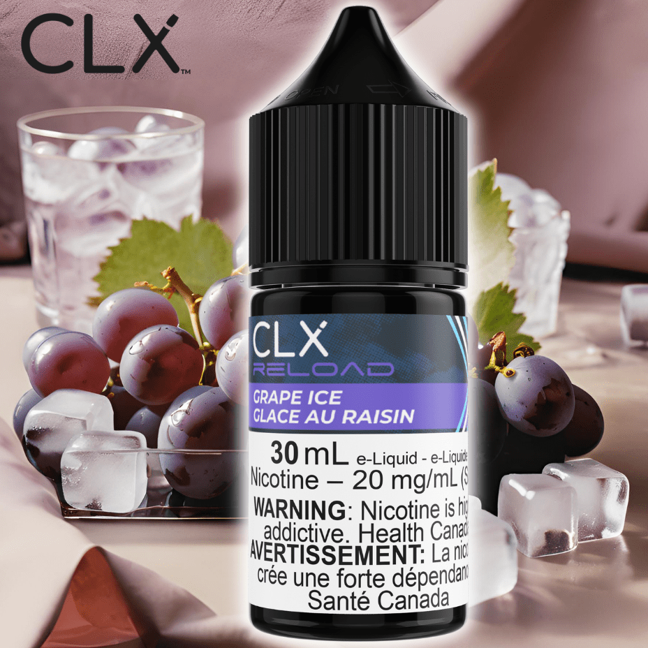 Grape Ice Salt by CLX Reload E-Liquid Morden Vape SuperStore and Cannabis Manitoba Canada