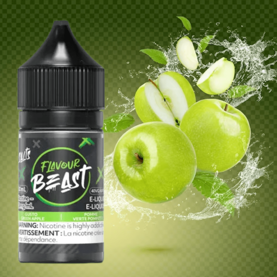 Gusto Green Apple Salts by Flavour Beast E-Liquid 30ml / 20mg Morden Vape SuperStore and Cannabis Manitoba Canada