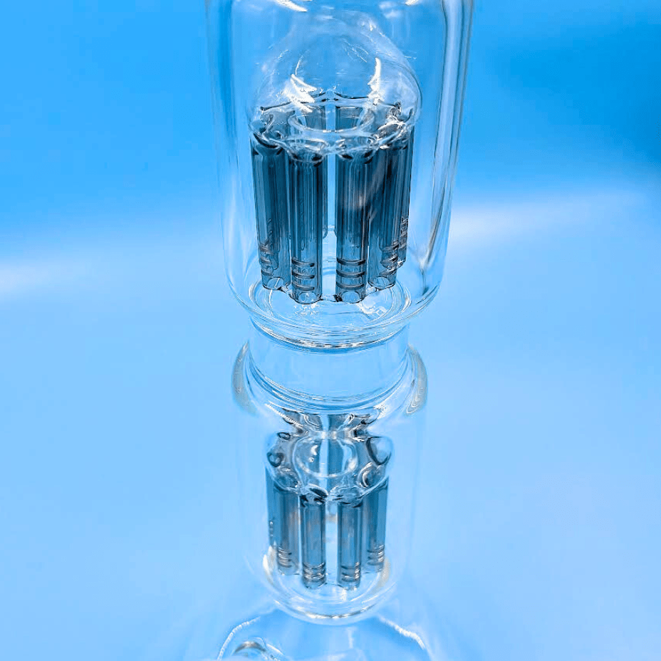 High Class Glass 7mm Double Perc Beaker 19" 19" Morden Vape SuperStore and Cannabis Manitoba Canada