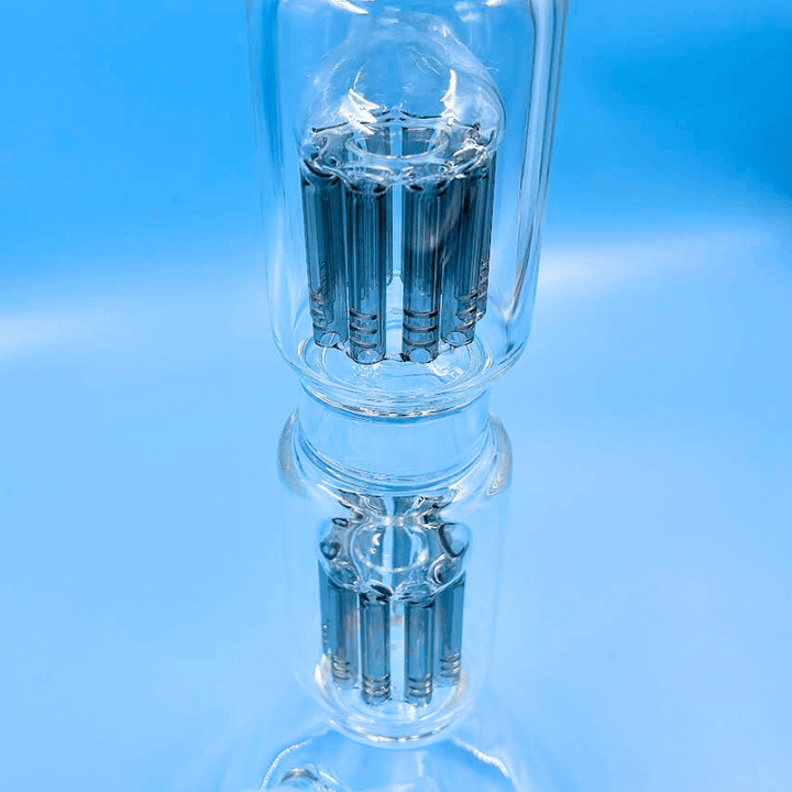 High Class Glass 7mm Double Perc Beaker 19" 19" Morden Vape SuperStore and Cannabis Manitoba Canada