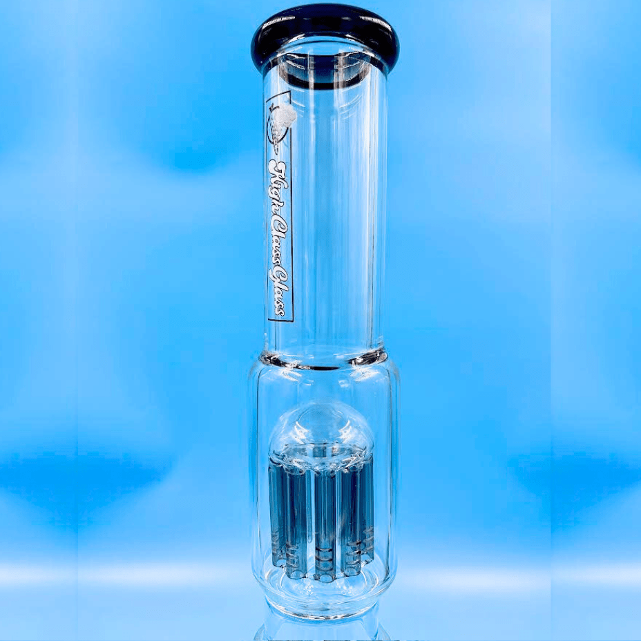 High Class Glass 7mm Double Perc Beaker 19" 19" Morden Vape SuperStore and Cannabis Manitoba Canada