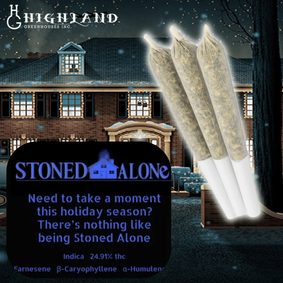 Highland GreenHouses Stoned Alone Pre-rolls 3x0.5g 3x0.5g Morden Vape SuperStore and Cannabis Manitoba Canada