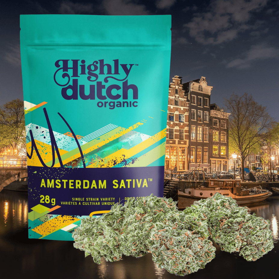 Highly Dutch Organic Amsterdam Sativa Flower-28g 28g Morden Vape SuperStore and Cannabis Manitoba Canada