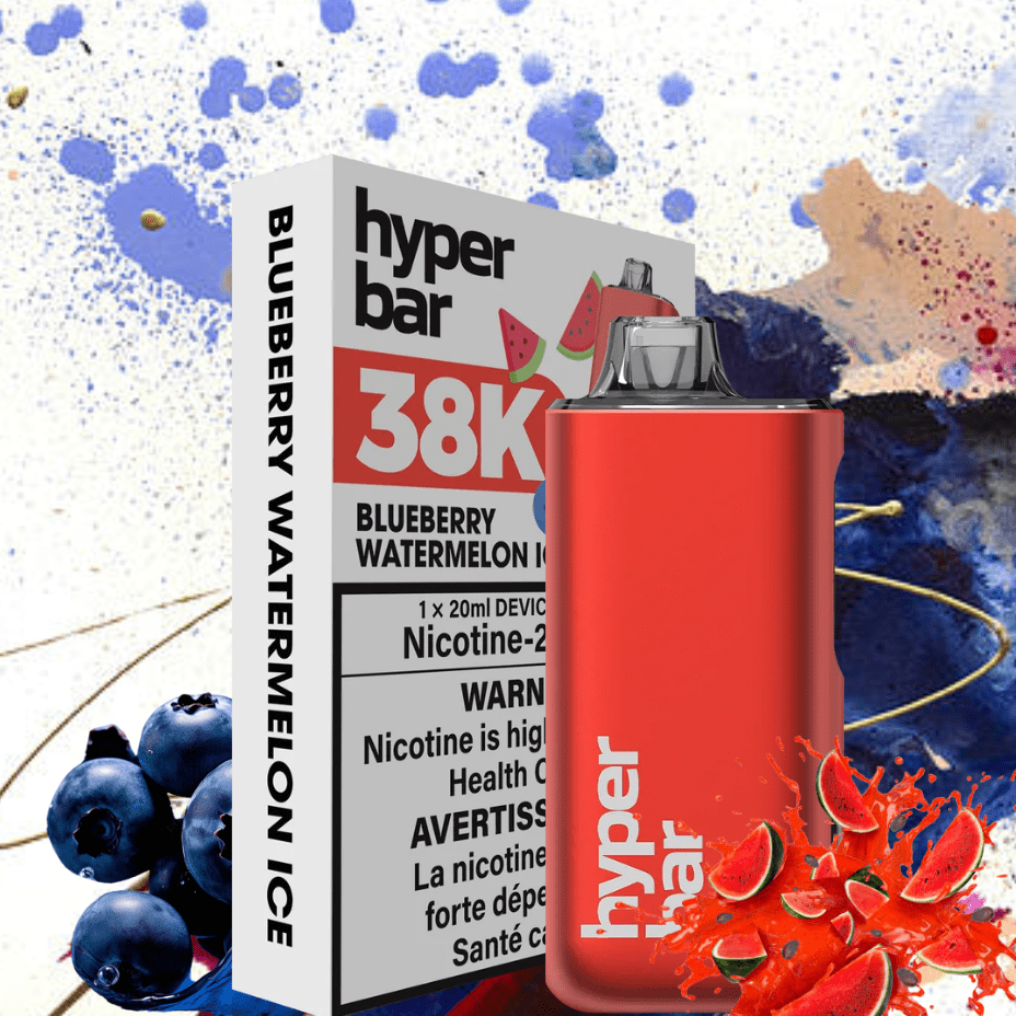 Hyper Bar BE38000 Disposable Vape-Blueberry Watermelon Ice 38000 Puffs / 20mg Morden Vape SuperStore and Cannabis Manitoba Canada