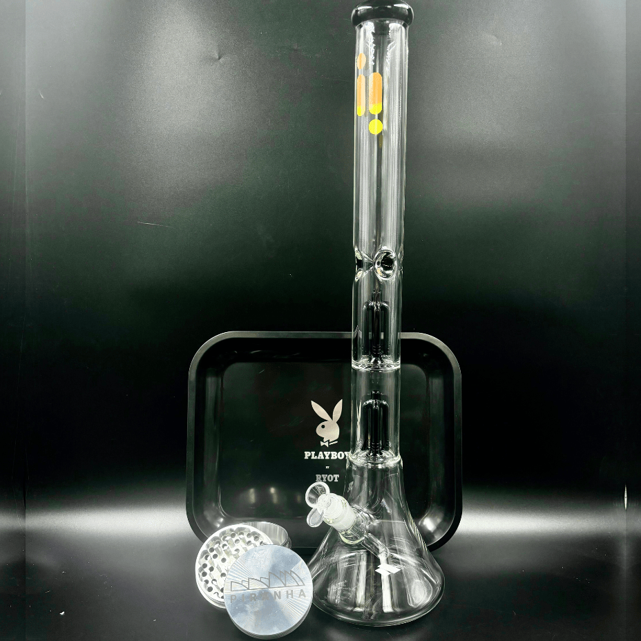 Infyniti 7mm Dual Tree Perc Beaker 23" Black Morden Vape SuperStore and Cannabis Manitoba Canada