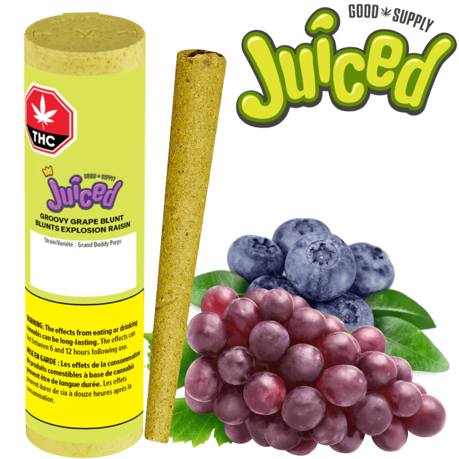 Juiced Groovy Grape Infused Blunt-1x1g 1x1g Morden Vape SuperStore and Cannabis Manitoba Canada