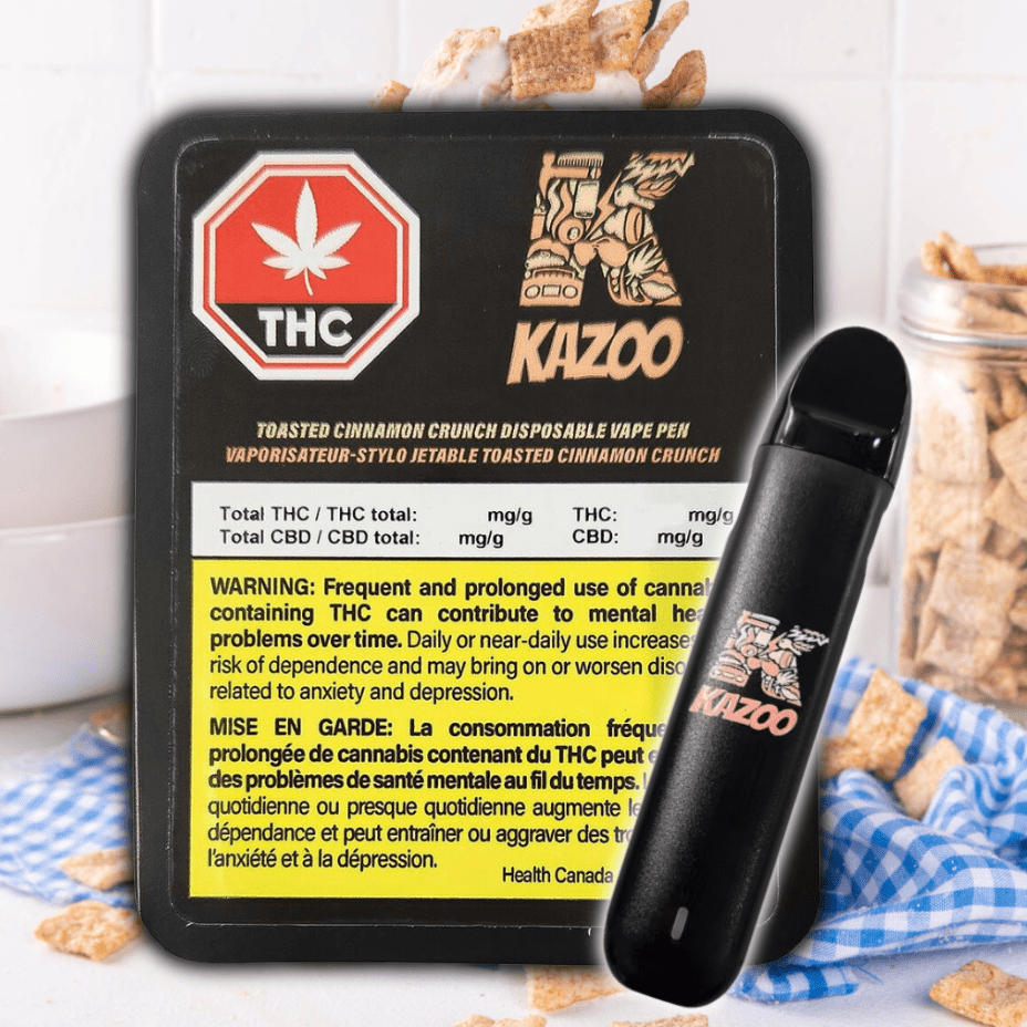 Kazoo Toasted Cinnamon Crunch Hybrid Disposable-1g Morden Vape SuperStore and Cannabis Manitoba Canada