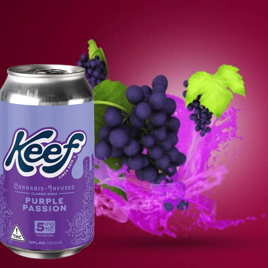 Keef Purple Passion Soda THC Infused Beverage-355ml 30ml Morden Vape SuperStore and Cannabis Manitoba Canada