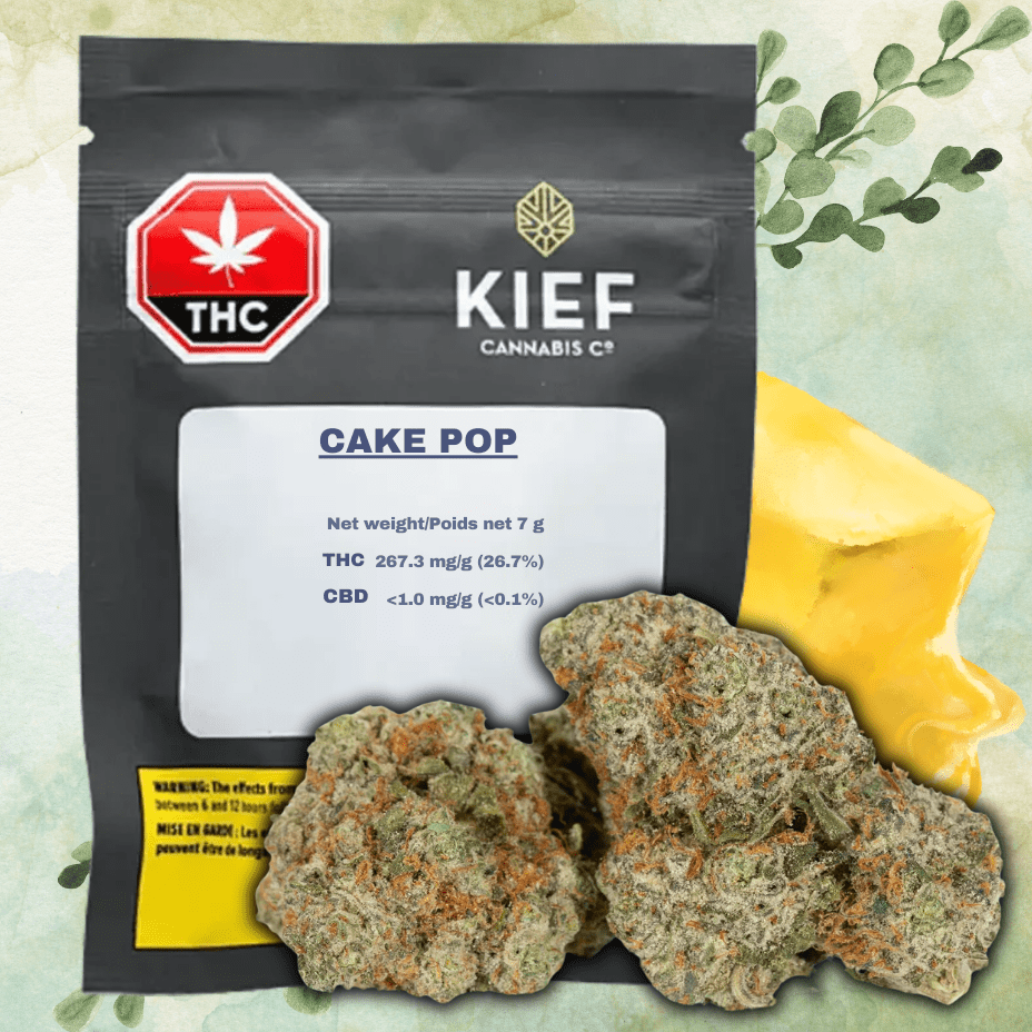 Kief Cannabis Cake Pop Indica Flower-7g 7g Morden Vape SuperStore and Cannabis Manitoba Canada