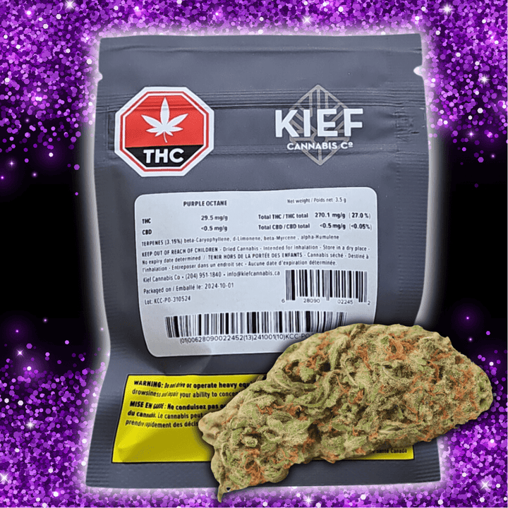 Kief Cannabis Purple Octane Indica Flower-7g 7g Morden Vape SuperStore and Cannabis Manitoba Canada