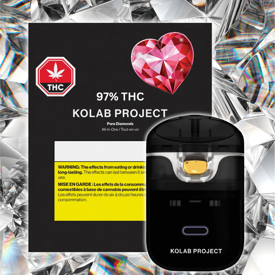 Kolab Project Pure Diamonds AIO Disposable-1g 1g Morden Vape SuperStore and Cannabis Manitoba Canada